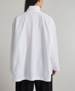 Eskandar - Wide Double Stand Collar Shirt image number 3