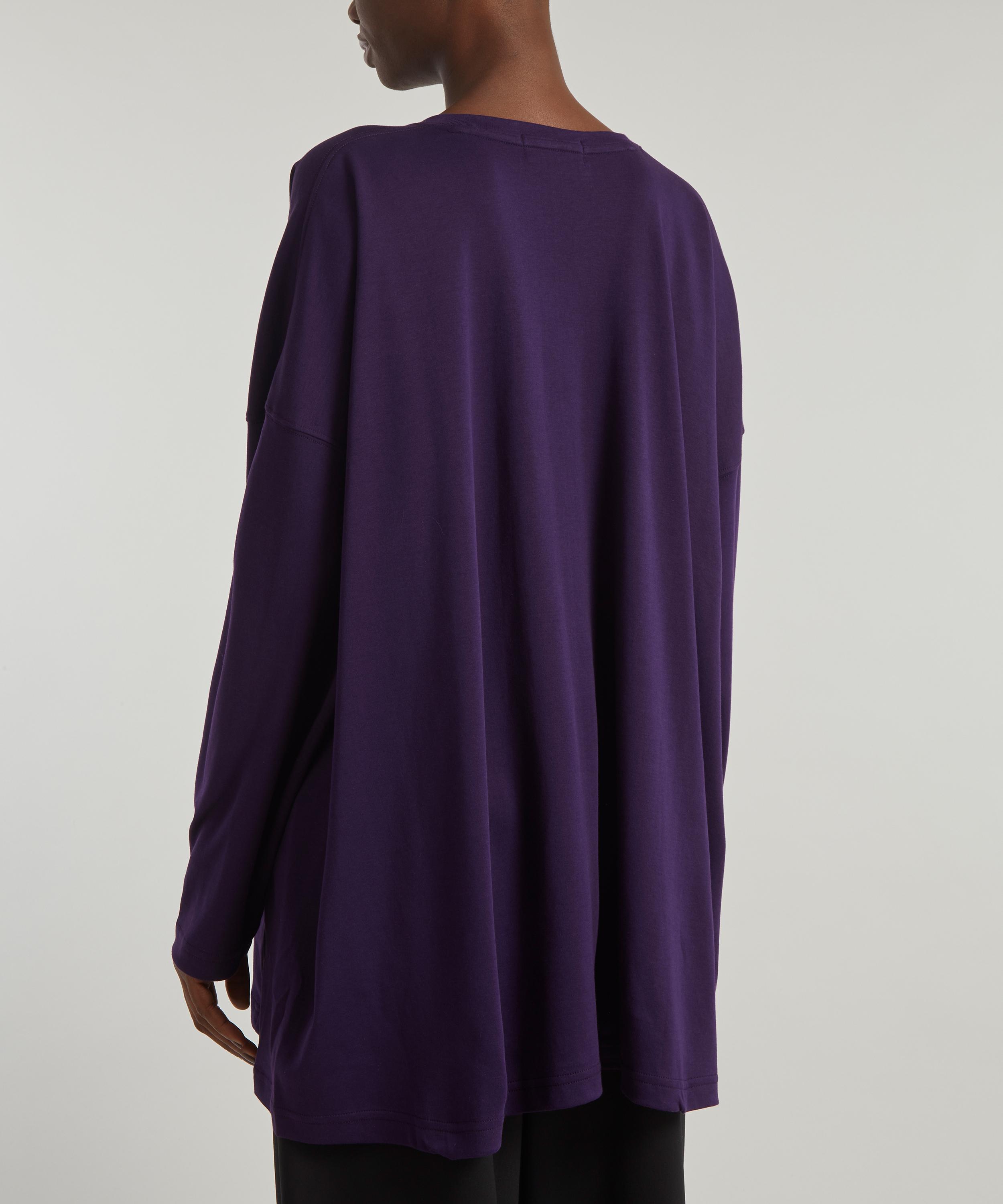 Eskandar - Long Sleeve Angled Patch-Pocket V-Neck T-Shirt image number 3