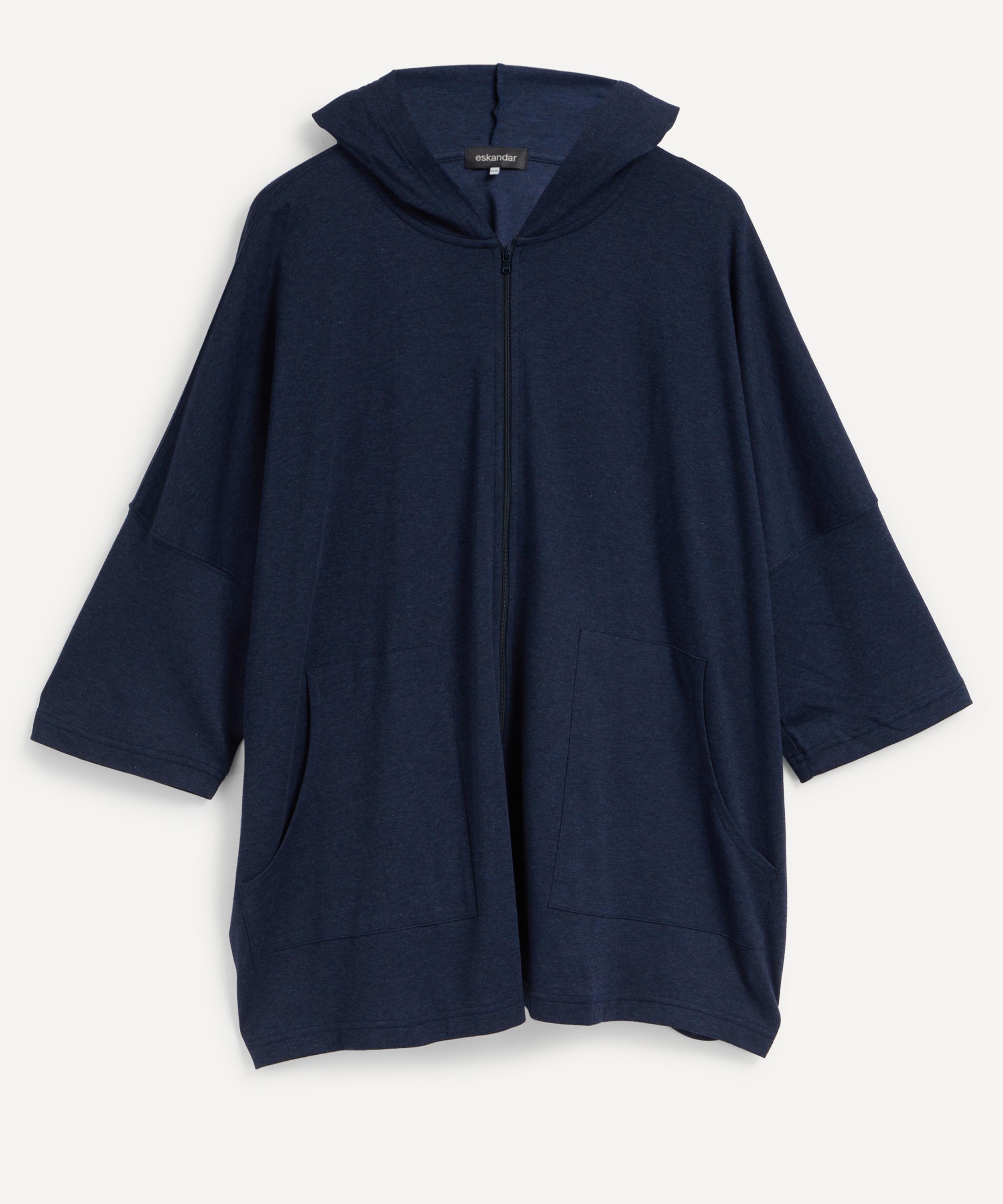 Eskandar - Sloped Shoulder Zipped Hooded Top image number 0