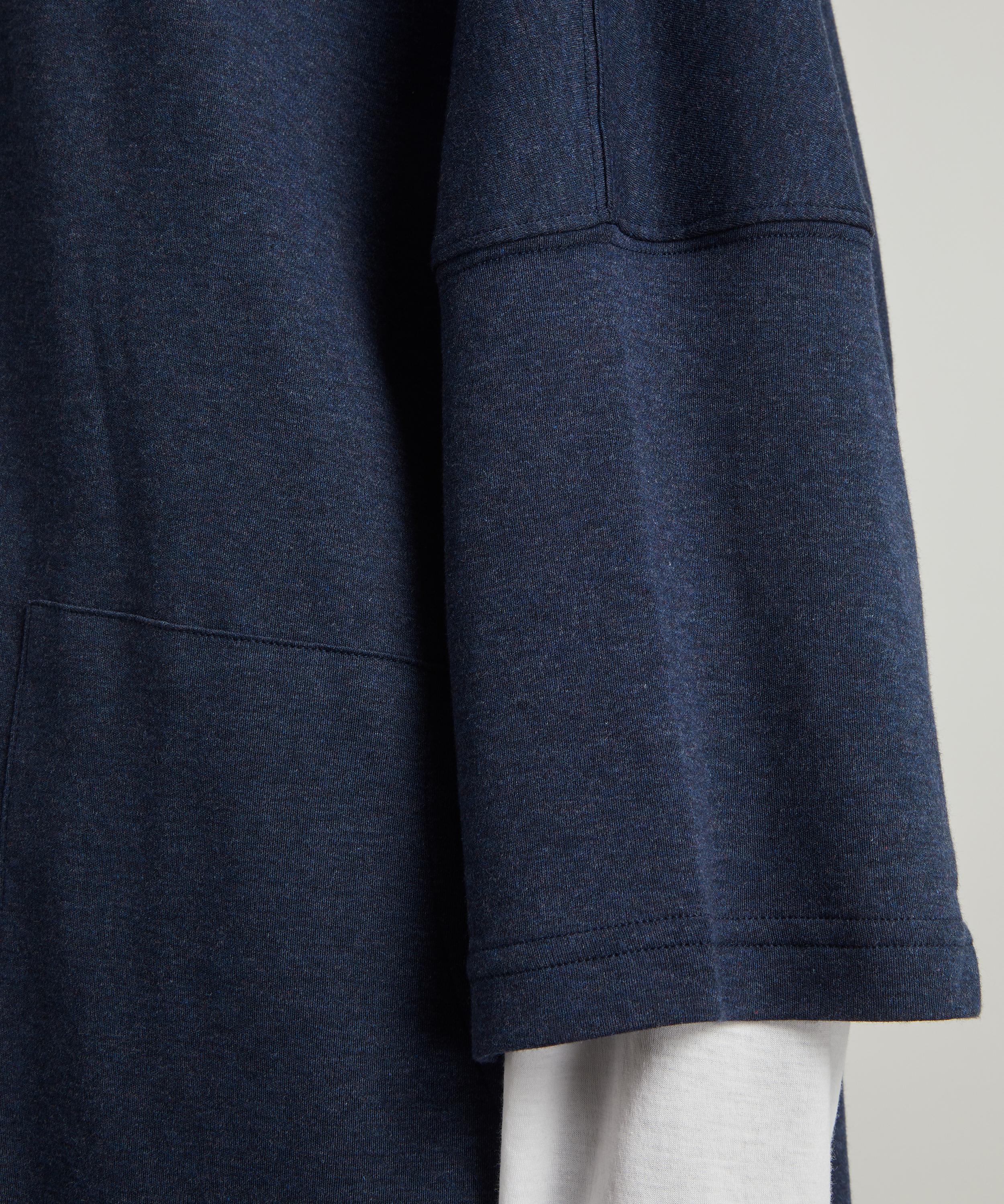 Eskandar - Sloped Shoulder Zipped Hooded Top image number 4