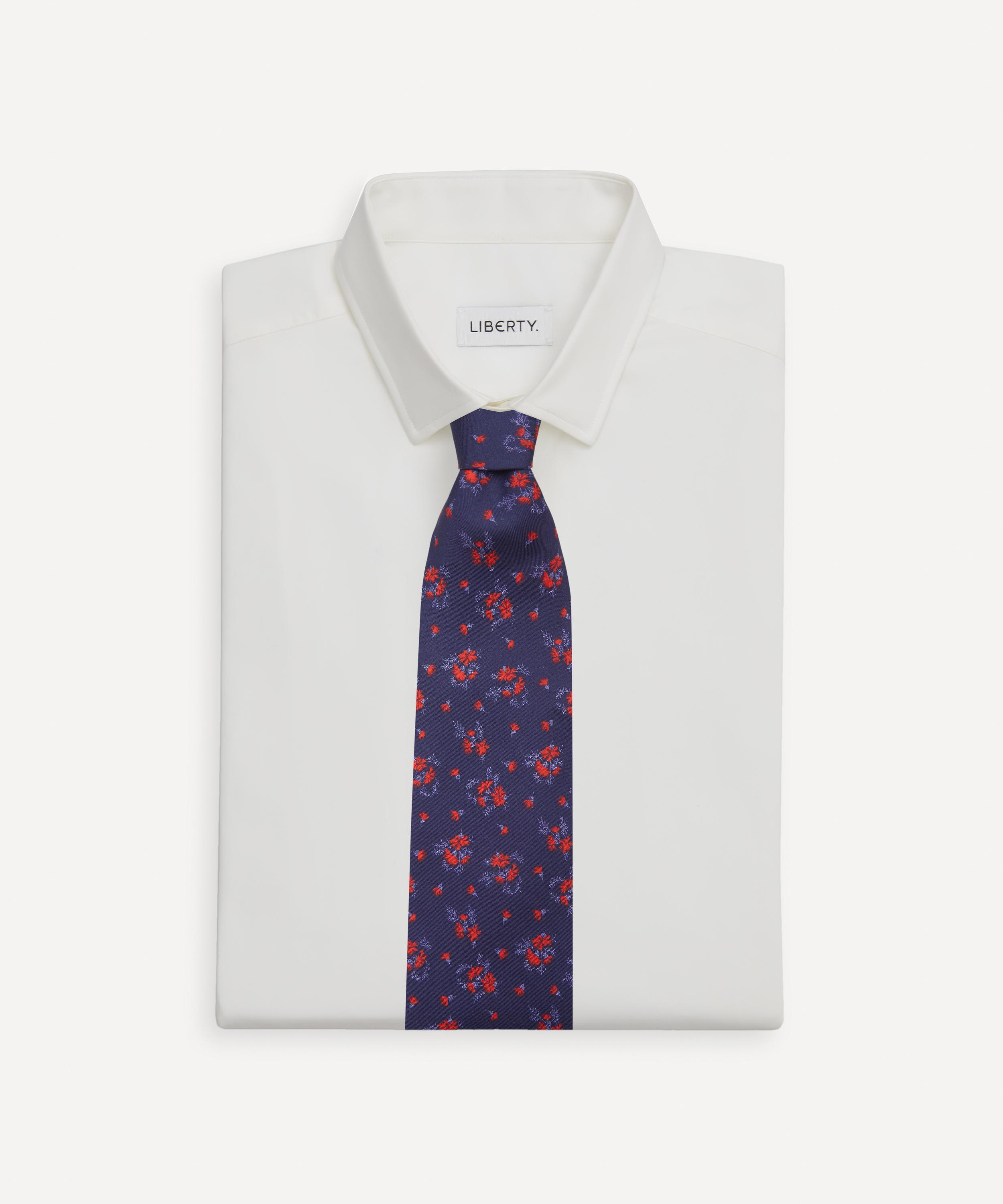 Liberty - Macclesfield Floral Printed Silk Tie image number 1