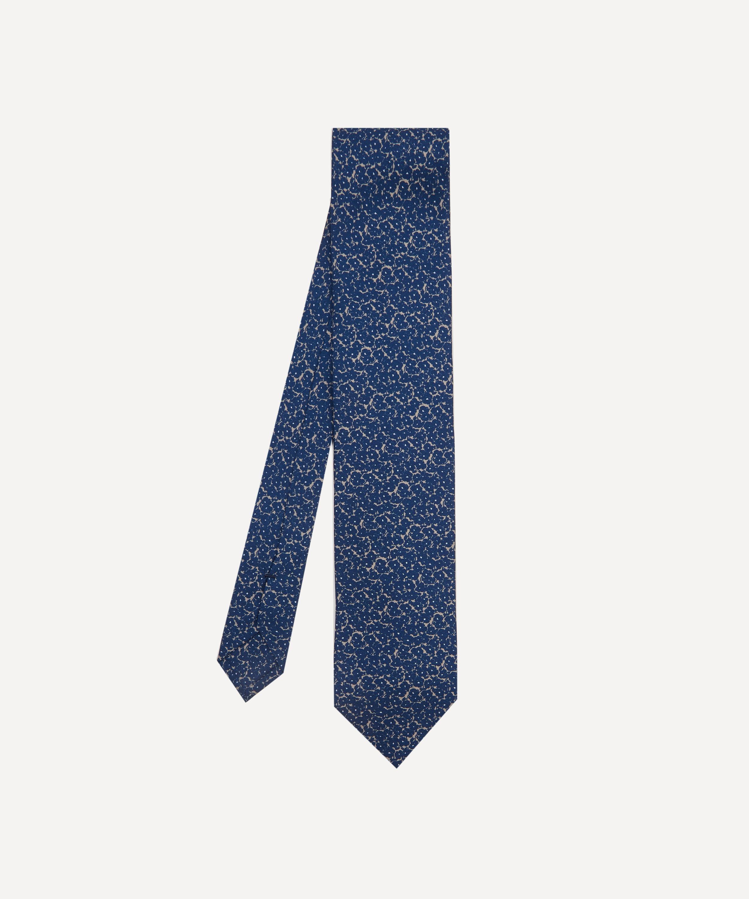 Liberty - Poppy Shadow Printed Silk Tie image number 0