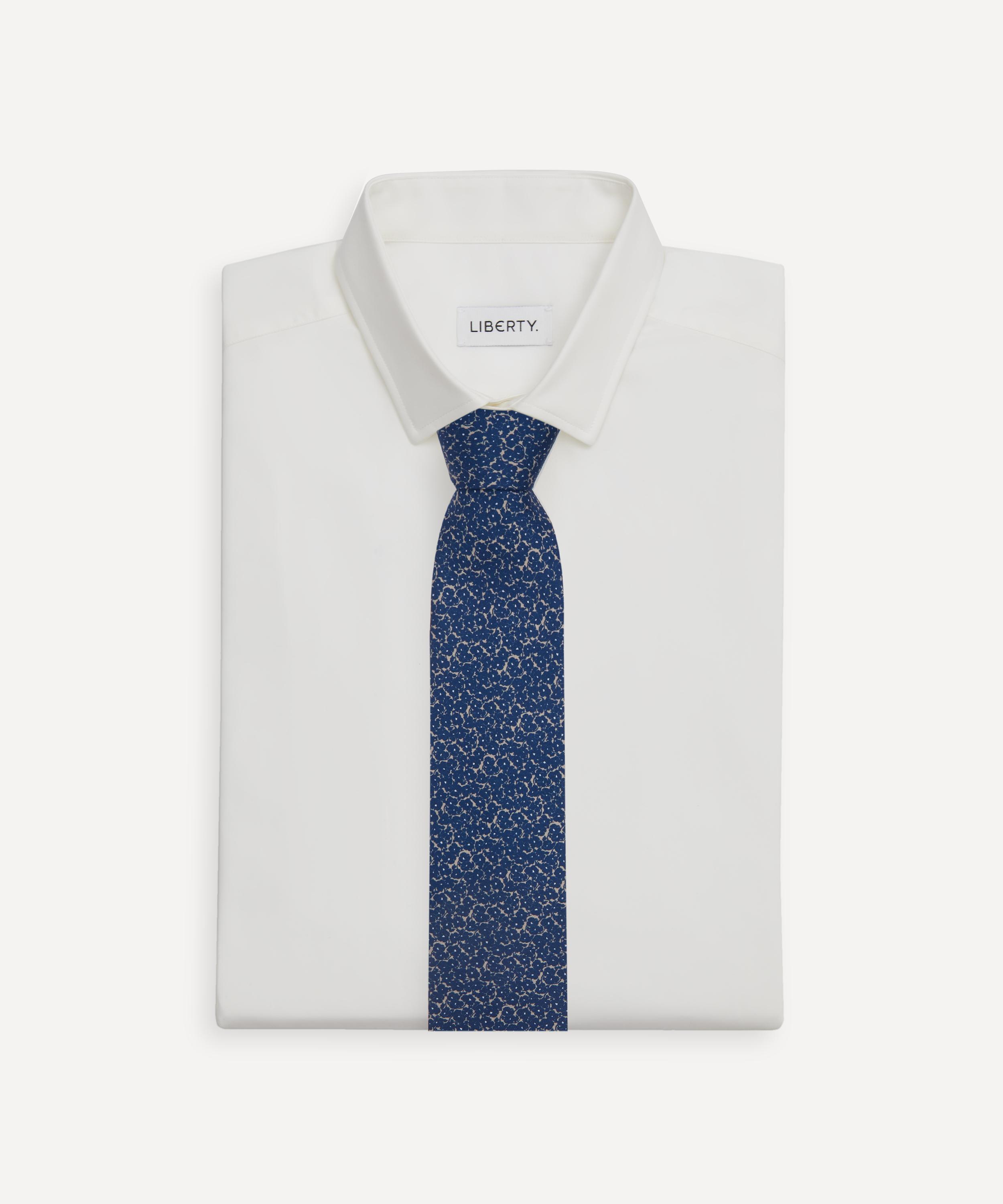 Liberty - Poppy Shadow Printed Silk Tie image number 1
