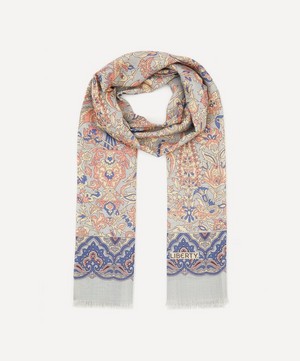 Liberty - Arthill Wool-Silk Fringed Scarf image number 1