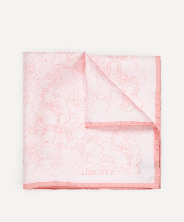 Liberty - Inky Blooms Printed Silk Pocket Square image number 0
