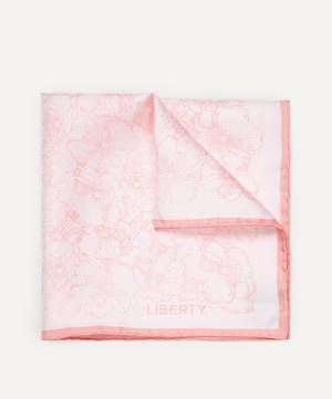 Inky Blooms Printed Silk Pocket Square