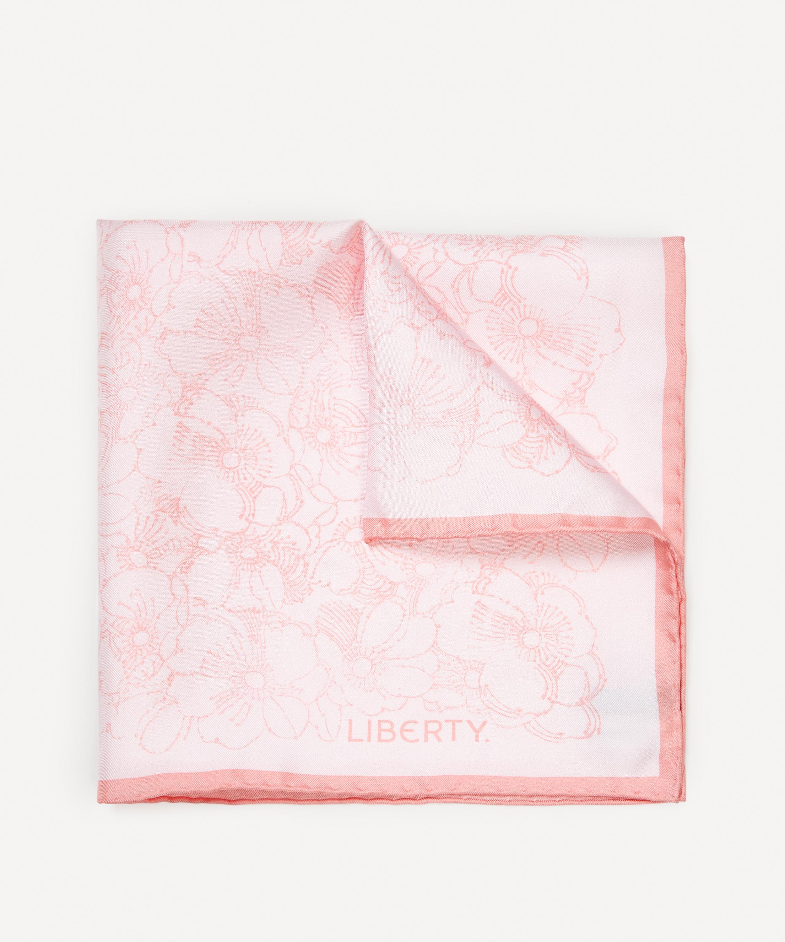 Liberty - Inky Blooms Printed Silk Pocket Square image number 0