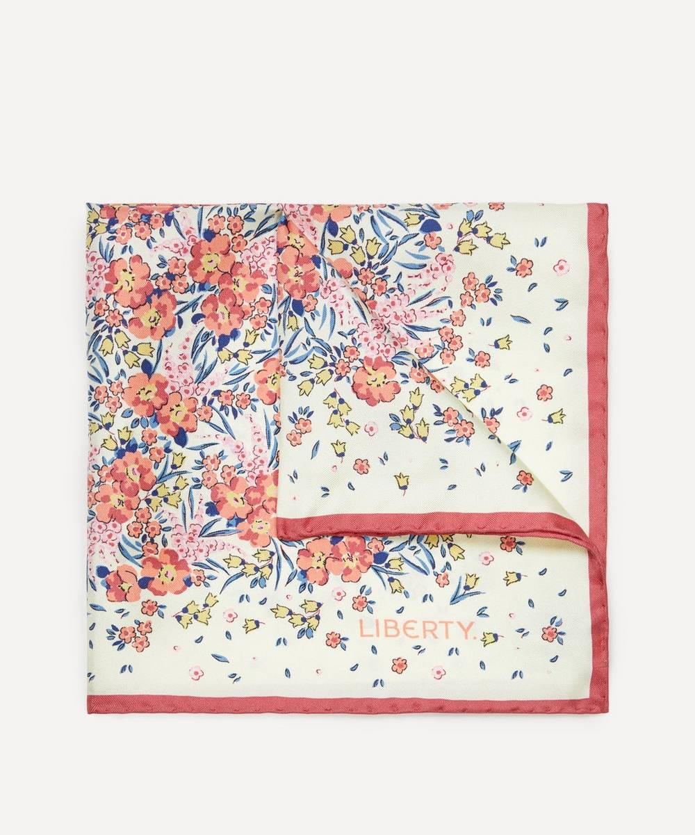 Liberty - Swirling Petals Printed Silk Pocket Square