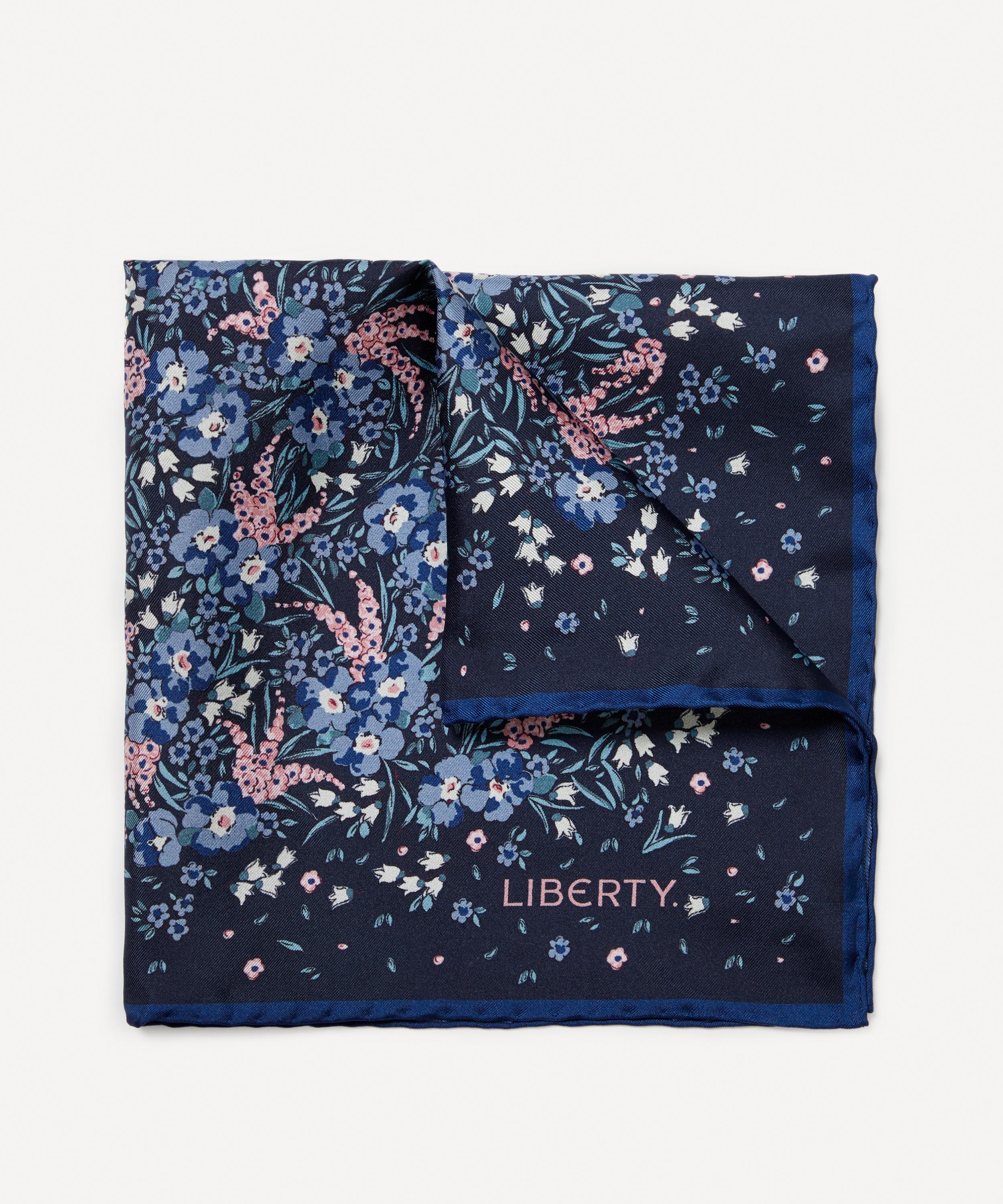 Liberty - Swirling Petals Printed Silk Pocket Square image number 0