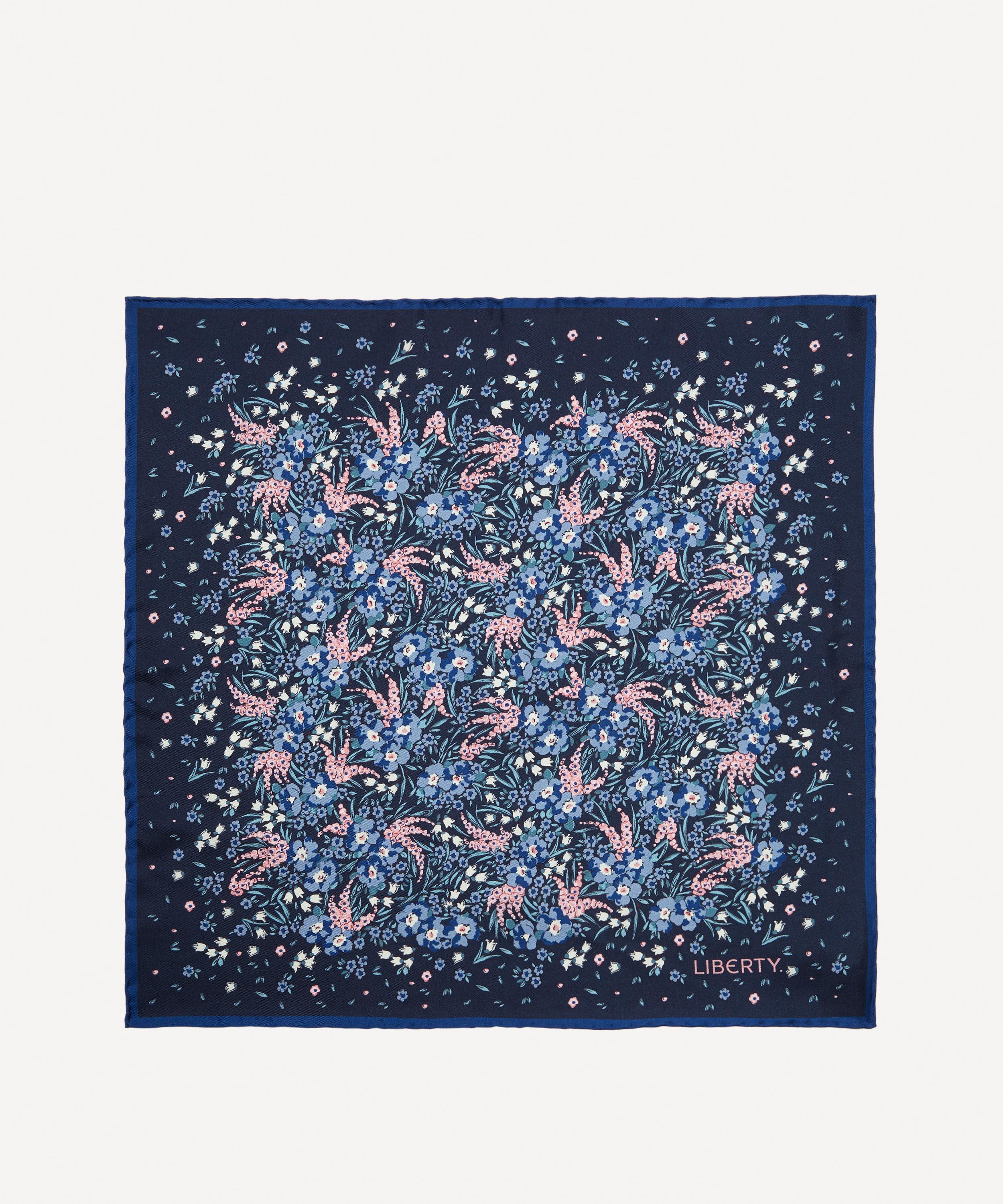 Liberty - Swirling Petals Printed Silk Pocket Square image number 2