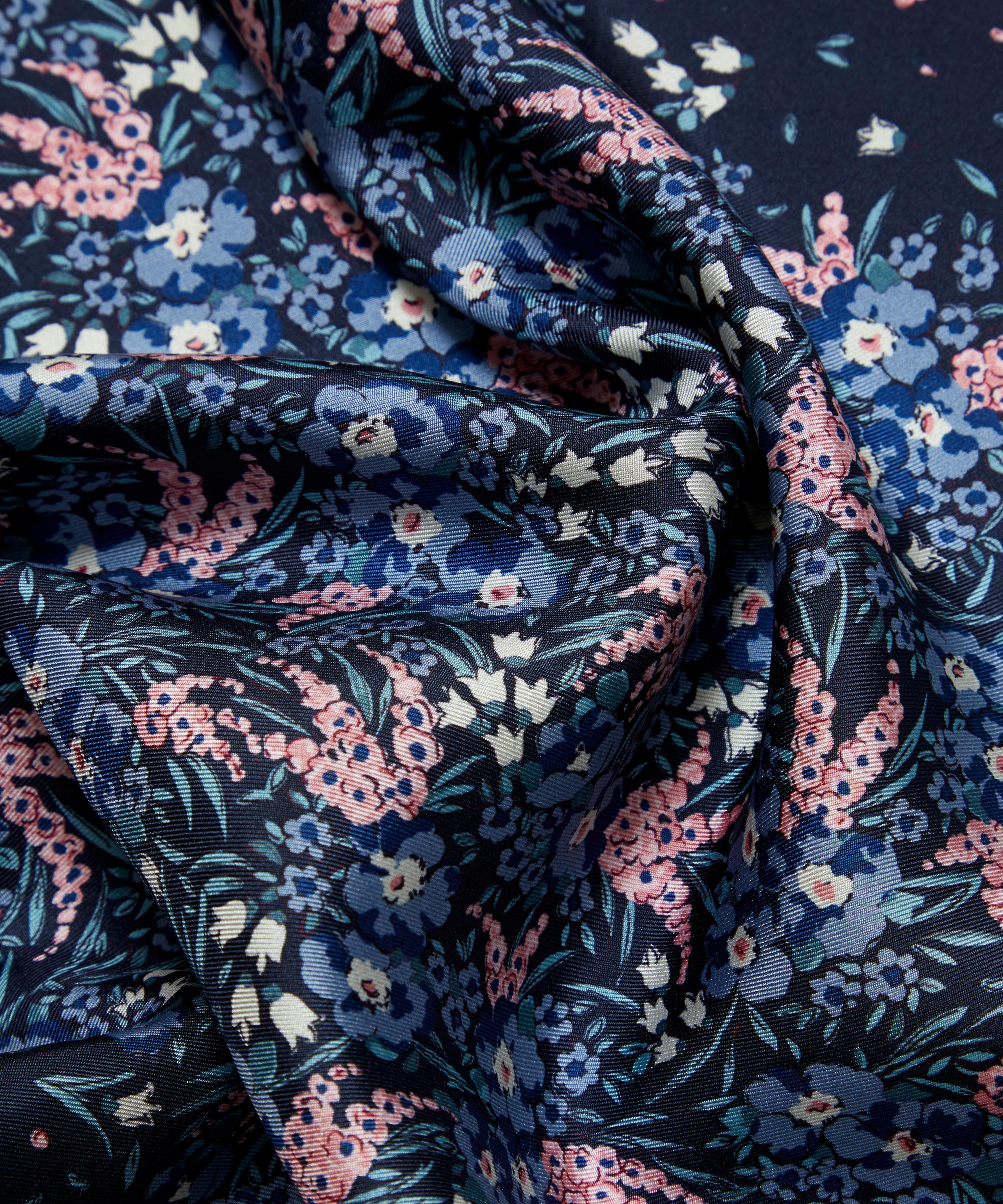 Liberty - Swirling Petals Printed Silk Pocket Square image number 3