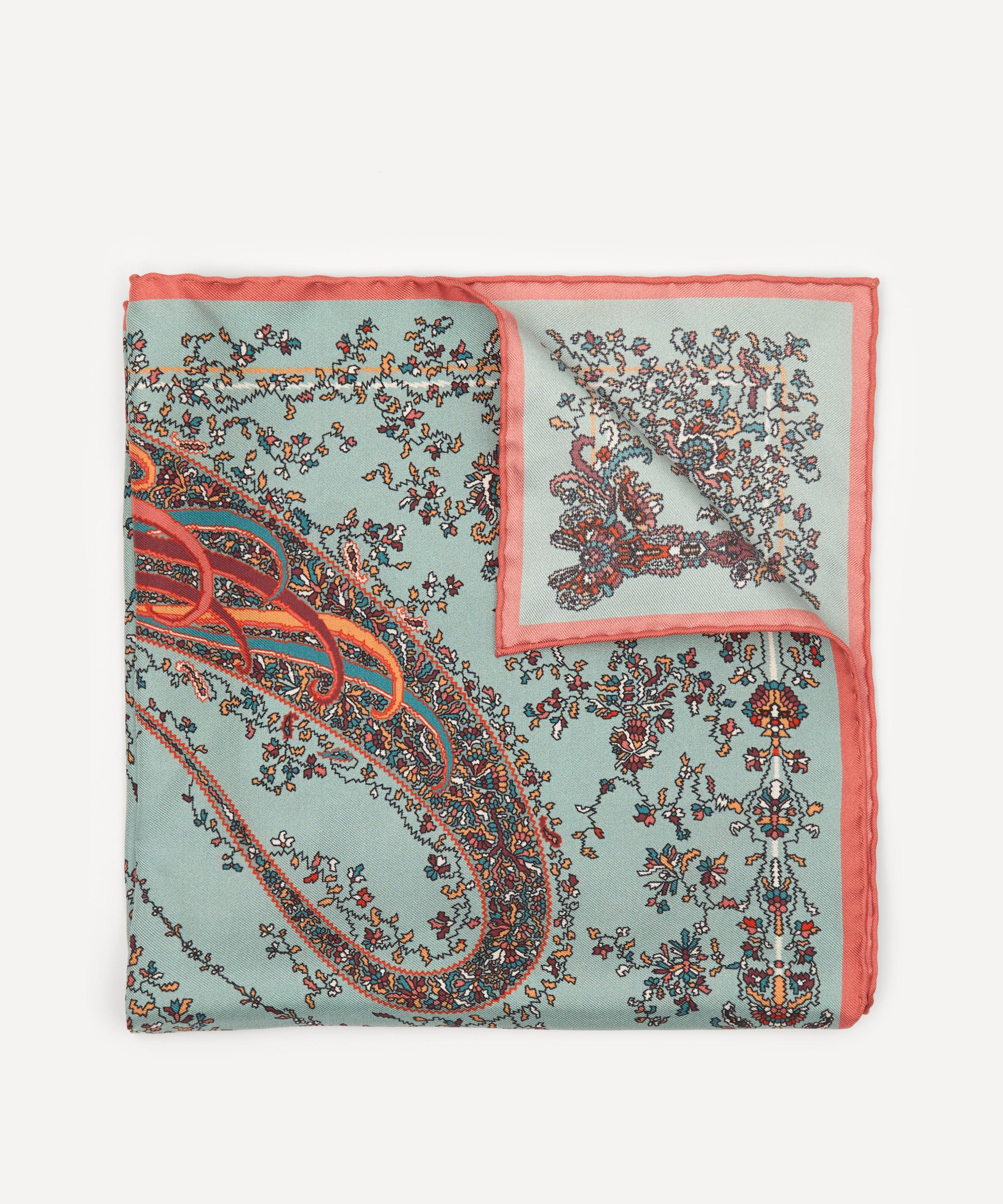 Liberty - Toppy Paisley Printed Silk Pocket Square image number 0