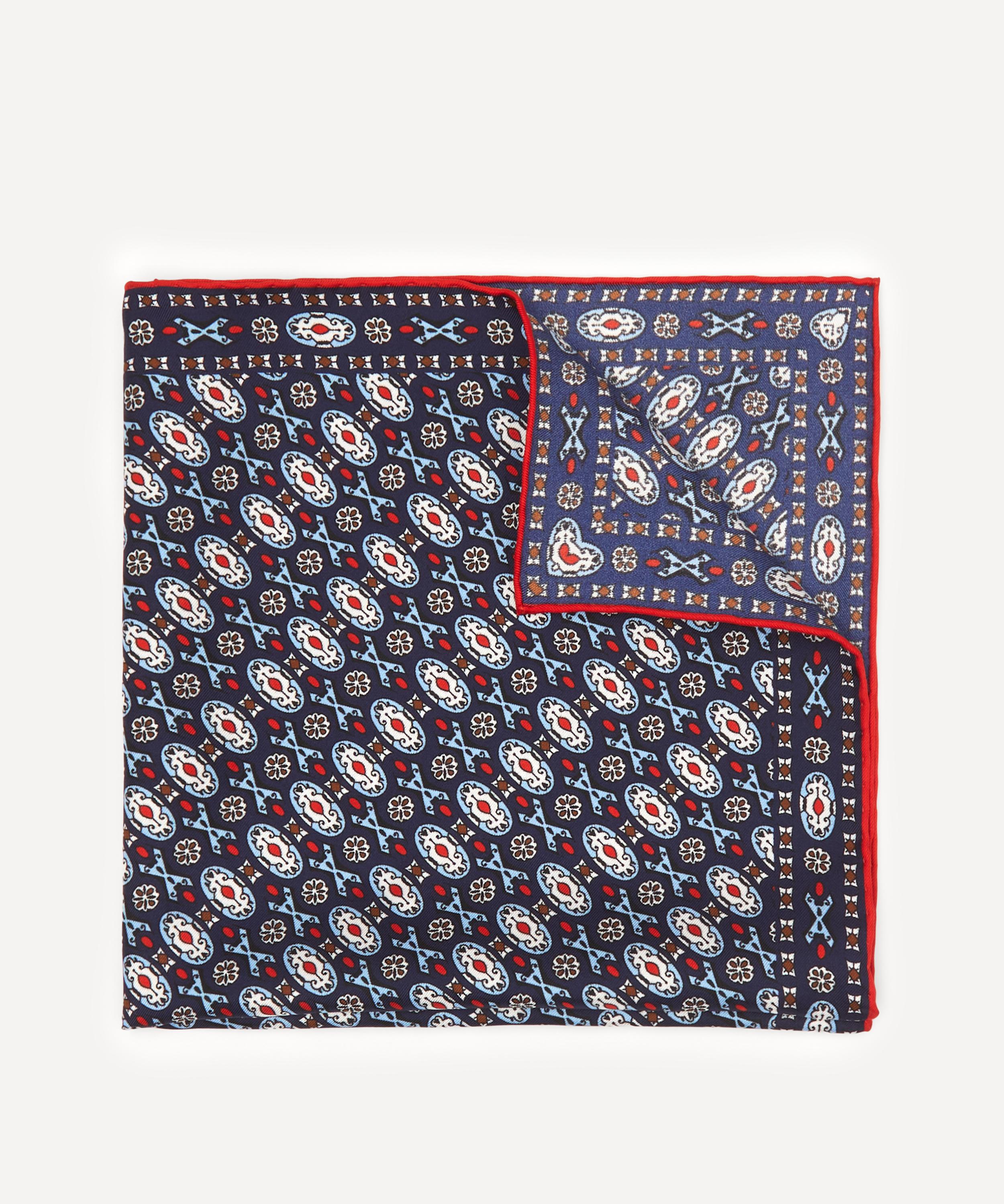 Woven Twill Pocket Square - 3 color print - once a day