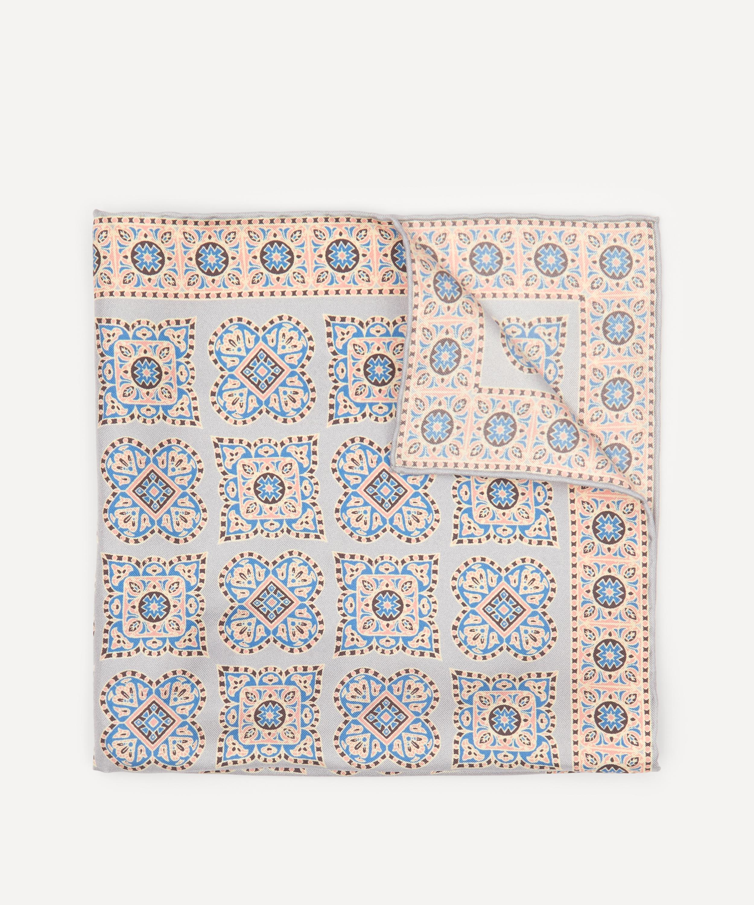 Liberty - Netherfield Printed Silk Pocket Square image number 0