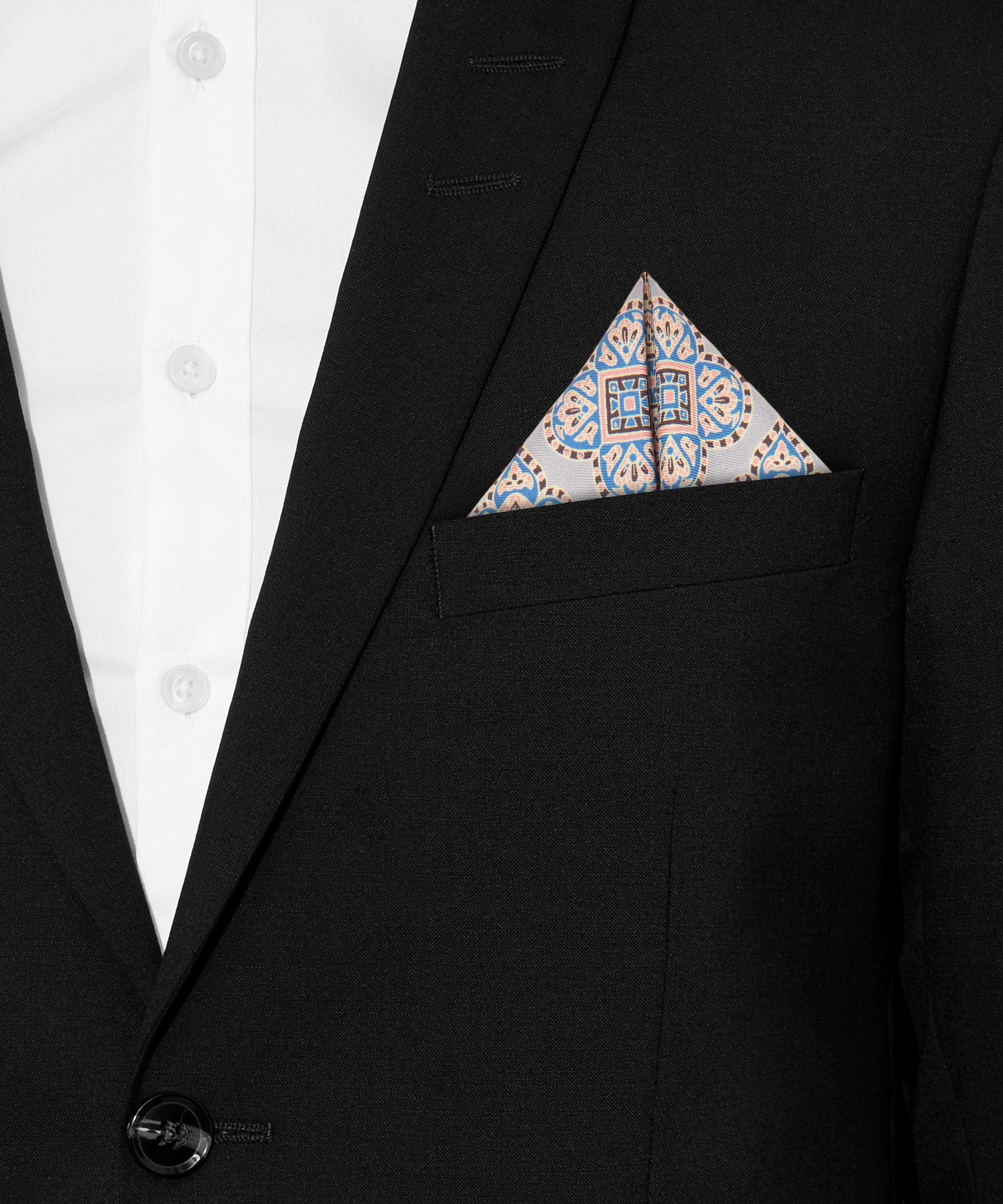 Liberty - Netherfield Printed Silk Pocket Square image number 3