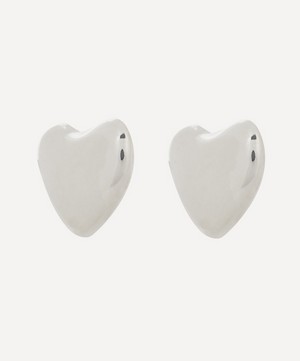 Annika Inez - Sterling Silver Voluptuous Heart Stud Earrings image number 2