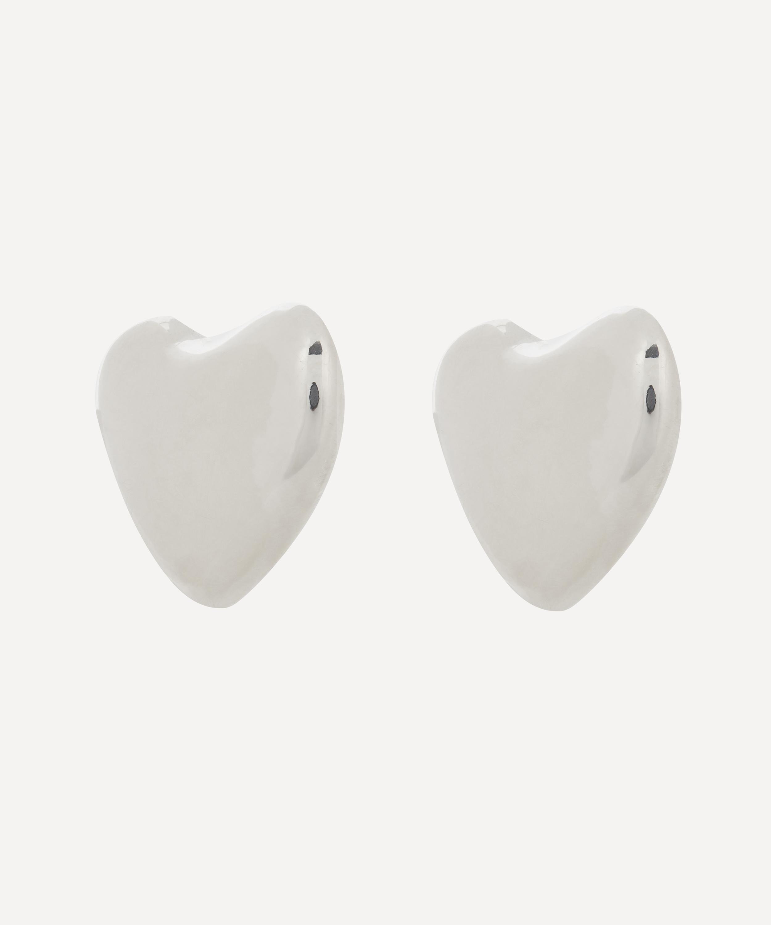 Annika Inez Sterling Silver Voluptuous Heart Stud Earrings | Liberty