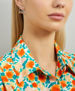 Annika Inez - 14ct Gold-Filled Glassy Fold-over Hoop Earrings image number 1