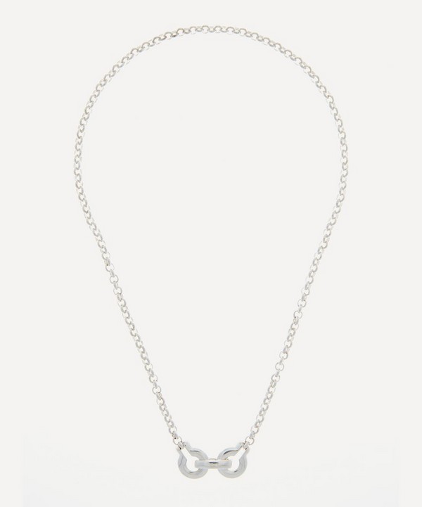 Annika Inez - Sterling Silver Large Ample Clasp Chain Necklace image number null
