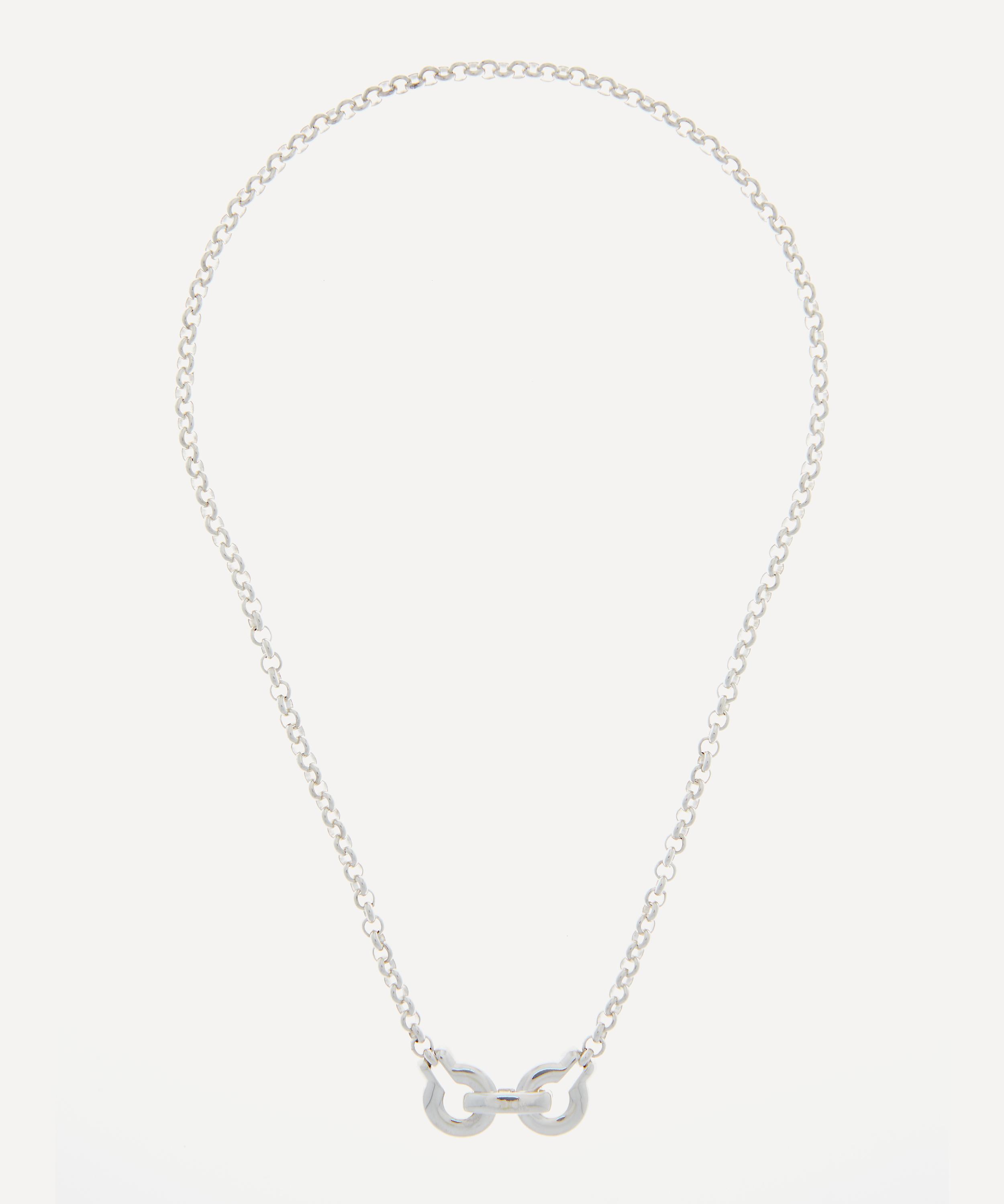 Annika Inez - Sterling Silver Large Ample Clasp Chain Necklace image number 0