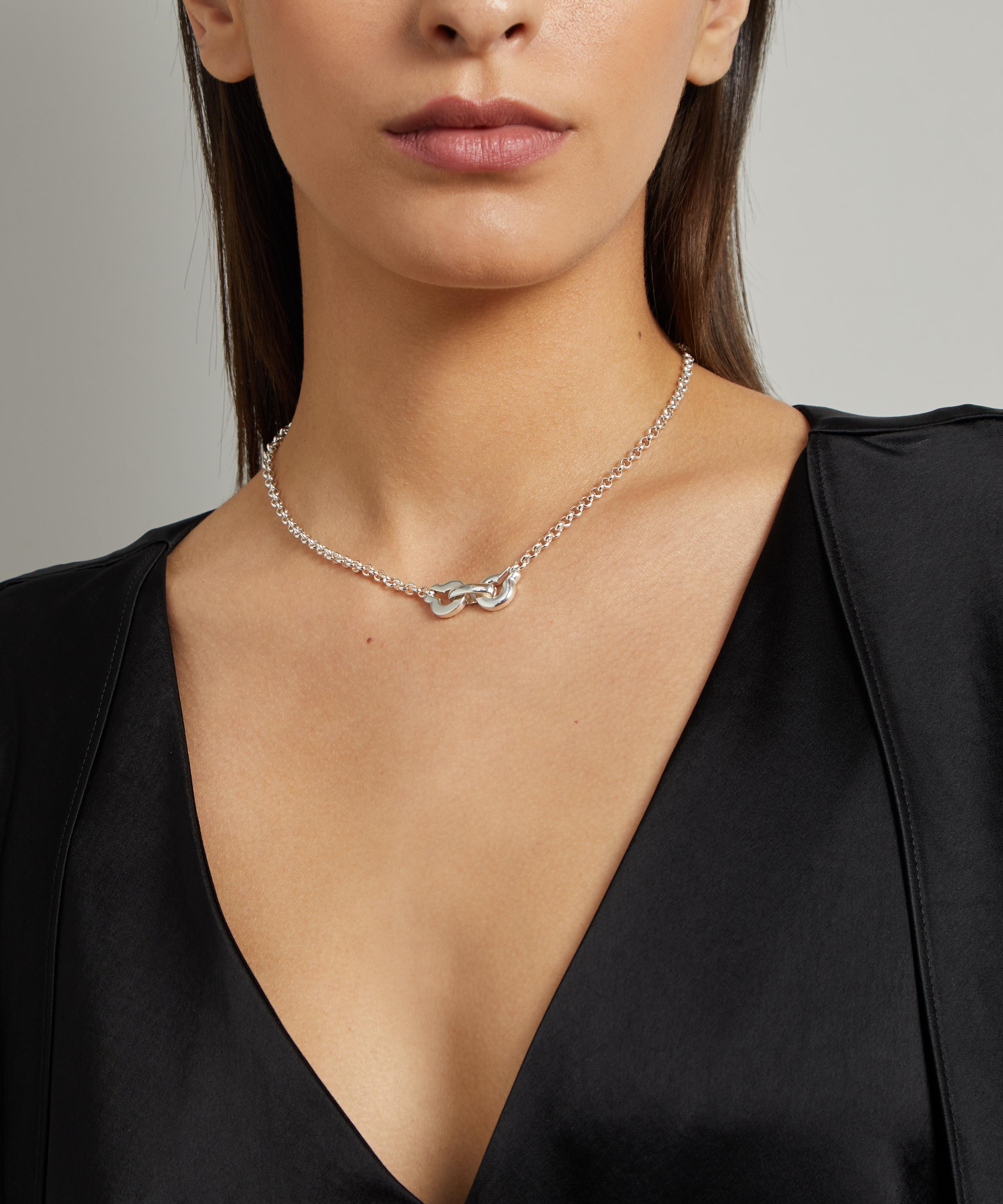 Annika Inez Sterling Silver Large Ample Clasp Chain Necklace | Liberty