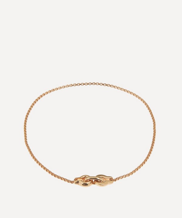 Annika Inez - 14ct Gold-Plated Small Ample Clasp Chain Bracelet image number null