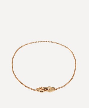 Annika Inez - 14ct Gold-Plated Small Ample Clasp Chain Bracelet image number 0