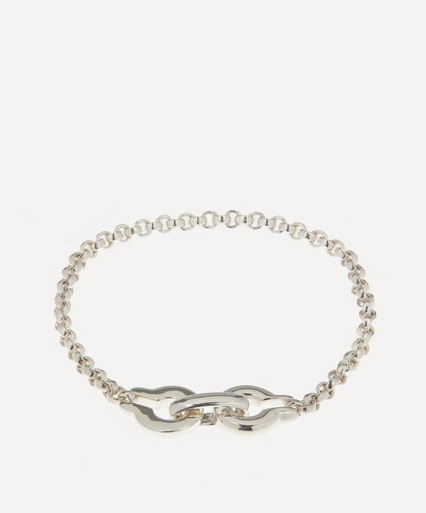 Annika Inez - Sterling Silver Chunky Ample Clasp Chain Bracelet image number null