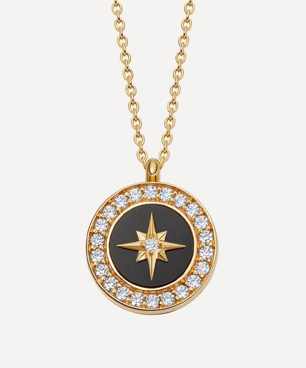 Astley Clarke - Gold Plated Vermeil Silver Small Polaris Black Onyx Locket Necklace image number 0