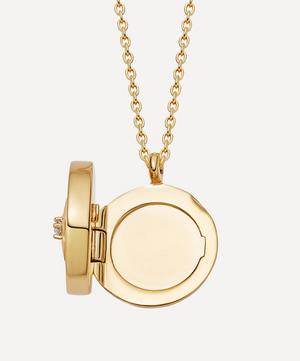 Astley Clarke - Gold Plated Vermeil Silver Small Polaris Black Onyx Locket Necklace image number 2