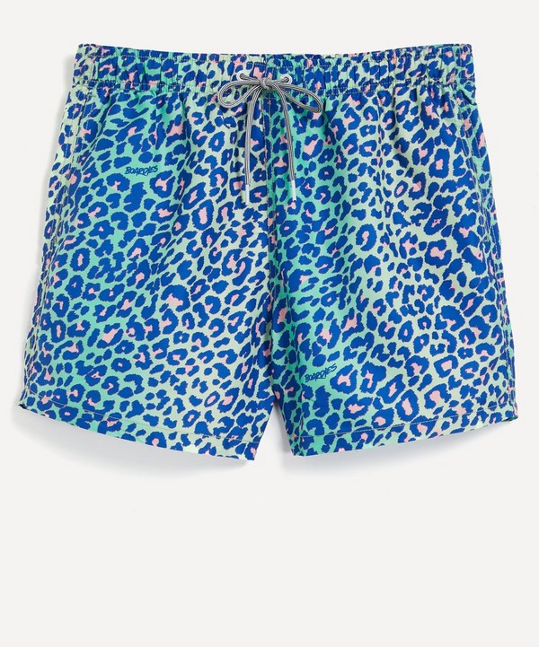 Boardies - Lime Leopard Swim Shorts image number null