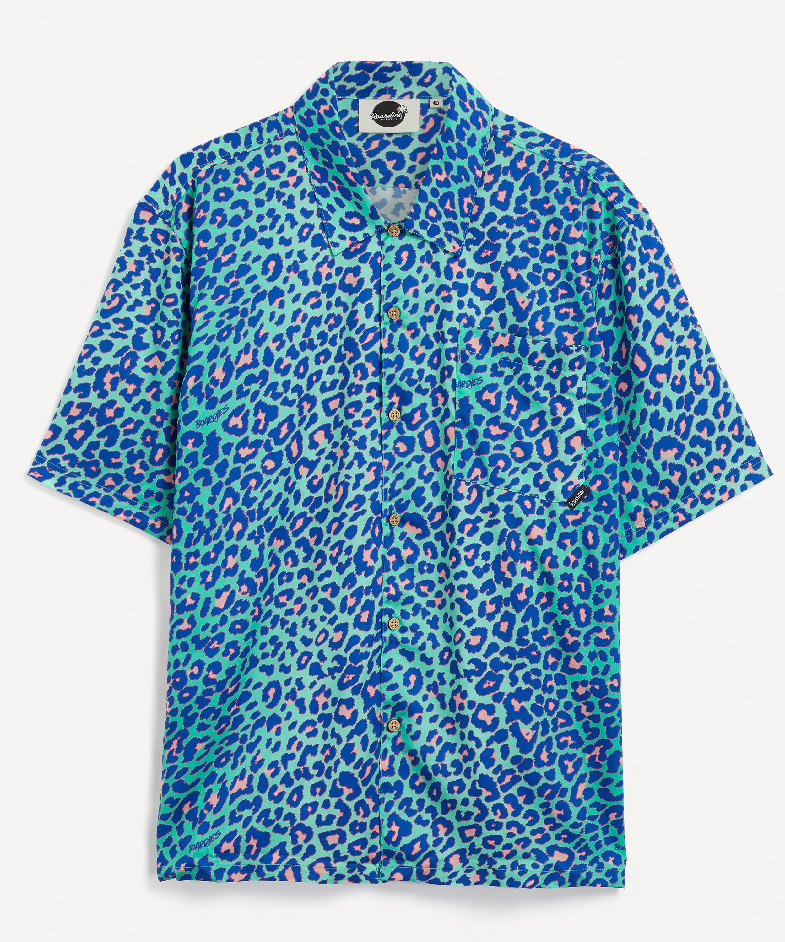 Boardies - Lime Leopard Short Sleeve Shirt image number 0