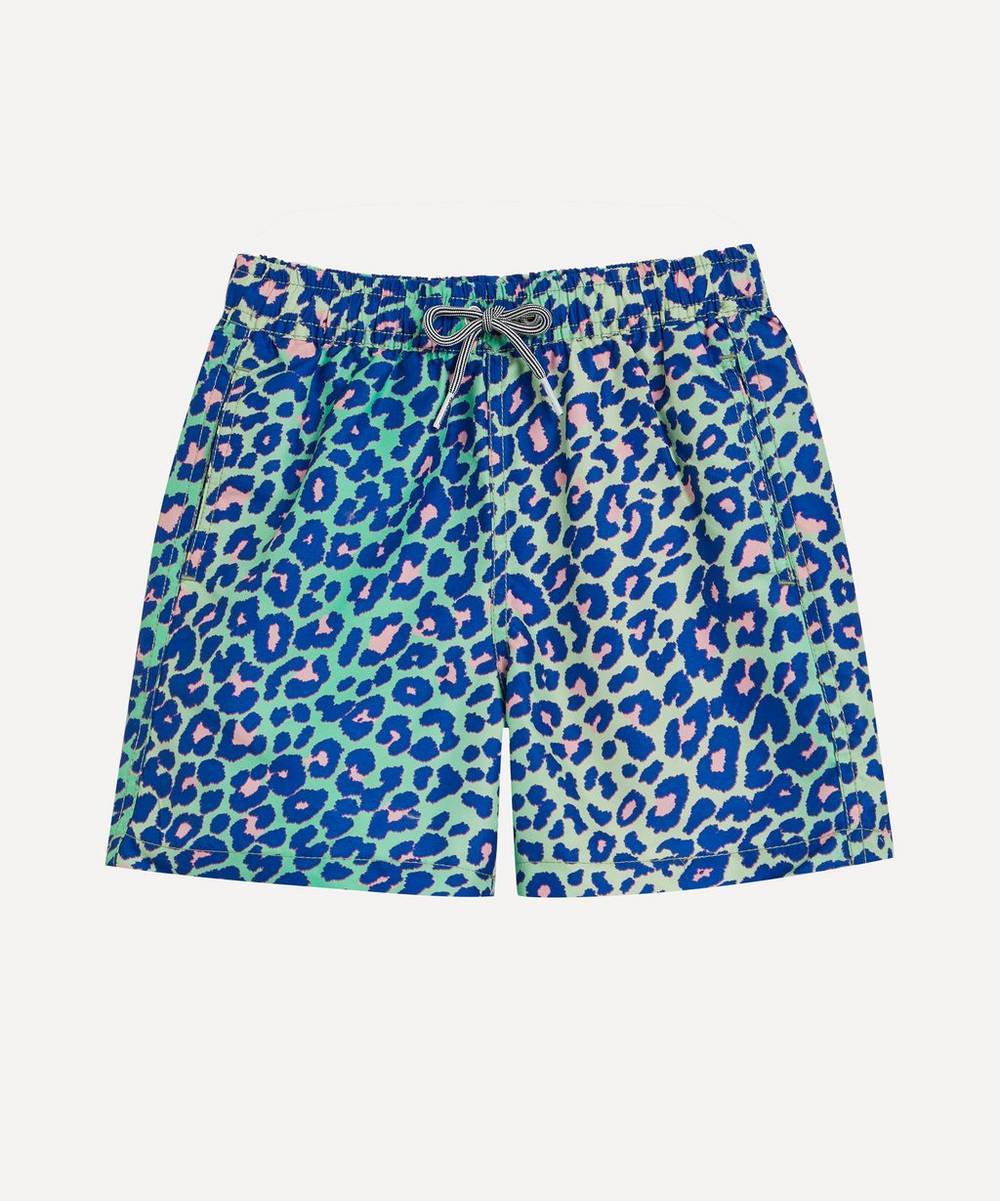 Boardies - Lime Leopard Swim Shorts 1-8 Years