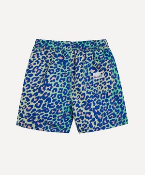 Boardies - Lime Leopard Swim Shorts 1-8 Years image number 1