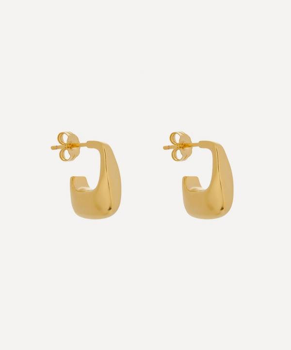 By Pariah - 14ct Gold Plated Vermeil Silver Mini Bell Hoop Earrings