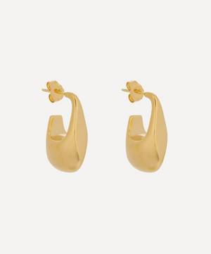 14ct Gold Plated Vermeil Silver Bell Hoop Earrings