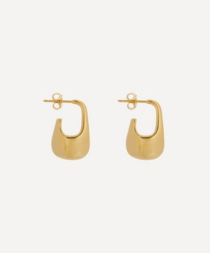 By Pariah - 14ct Gold Plated Vermeil Silver Bell Hoop Earrings image number 2