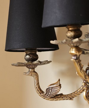 Rockett St George - Vintage Style Swan Wall Light With Lamp Shades image number 1