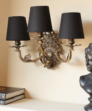 Rockett St George - Vintage Style Swan Wall Light With Lamp Shades image number 2