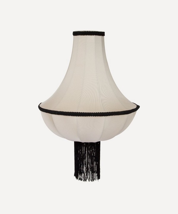 Rockett St George - Cream and Black Lantern Ceiling Light With Tassels image number null