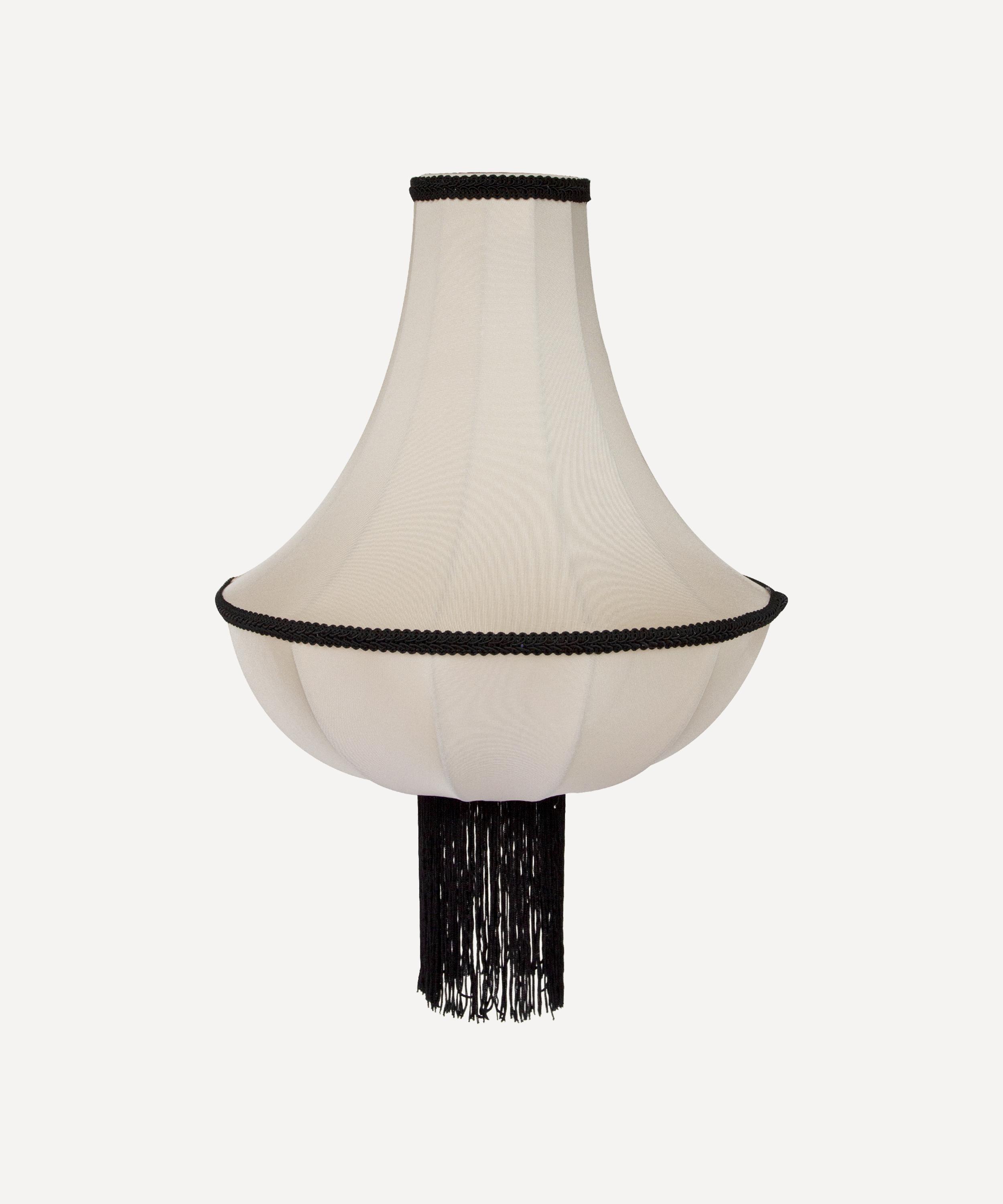 Rockett St George - Cream and Black Lantern Ceiling Light With Tassels image number 0
