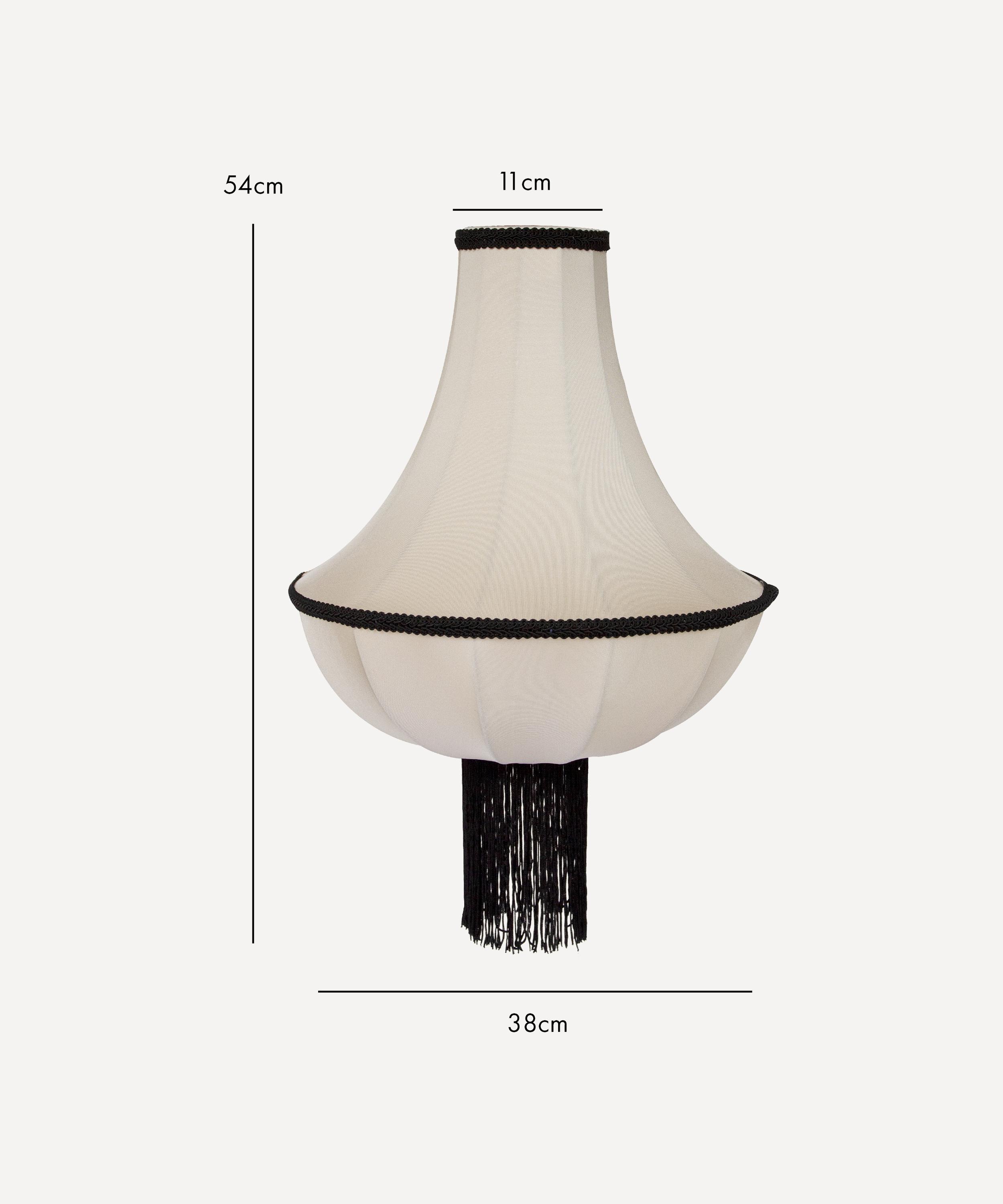 Rockett St George - Cream and Black Lantern Ceiling Light With Tassels image number 2