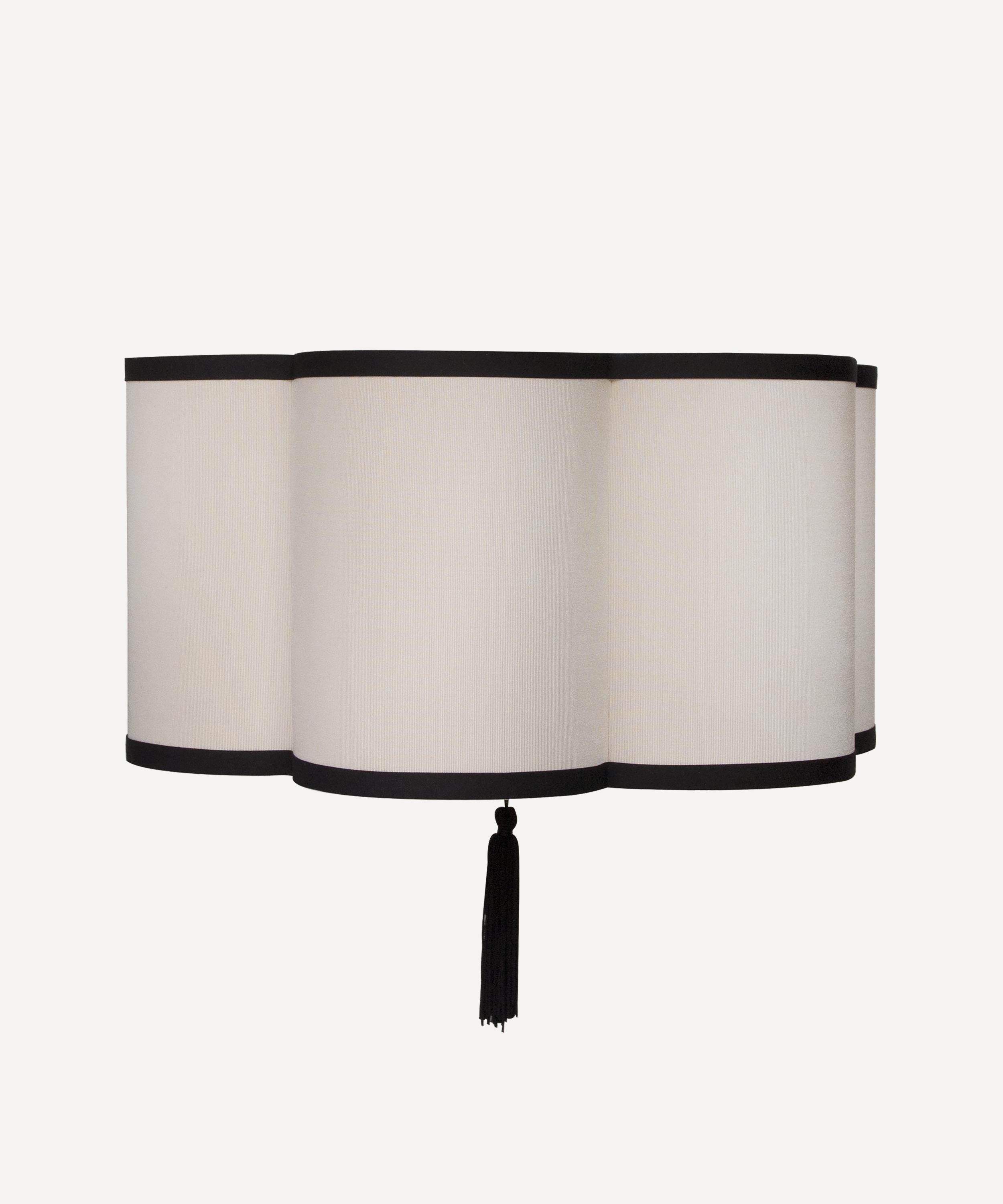 Rockett St George - Black and Cream Lantern Curved Ceiling Light Shade image number 0