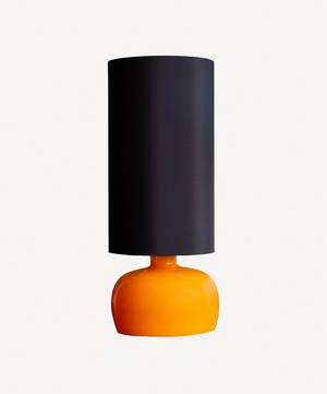 Retro Seventies Orange Table Lamp with Shade