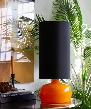 Rockett St George - Retro Seventies Orange Table Lamp with Shade image number 1