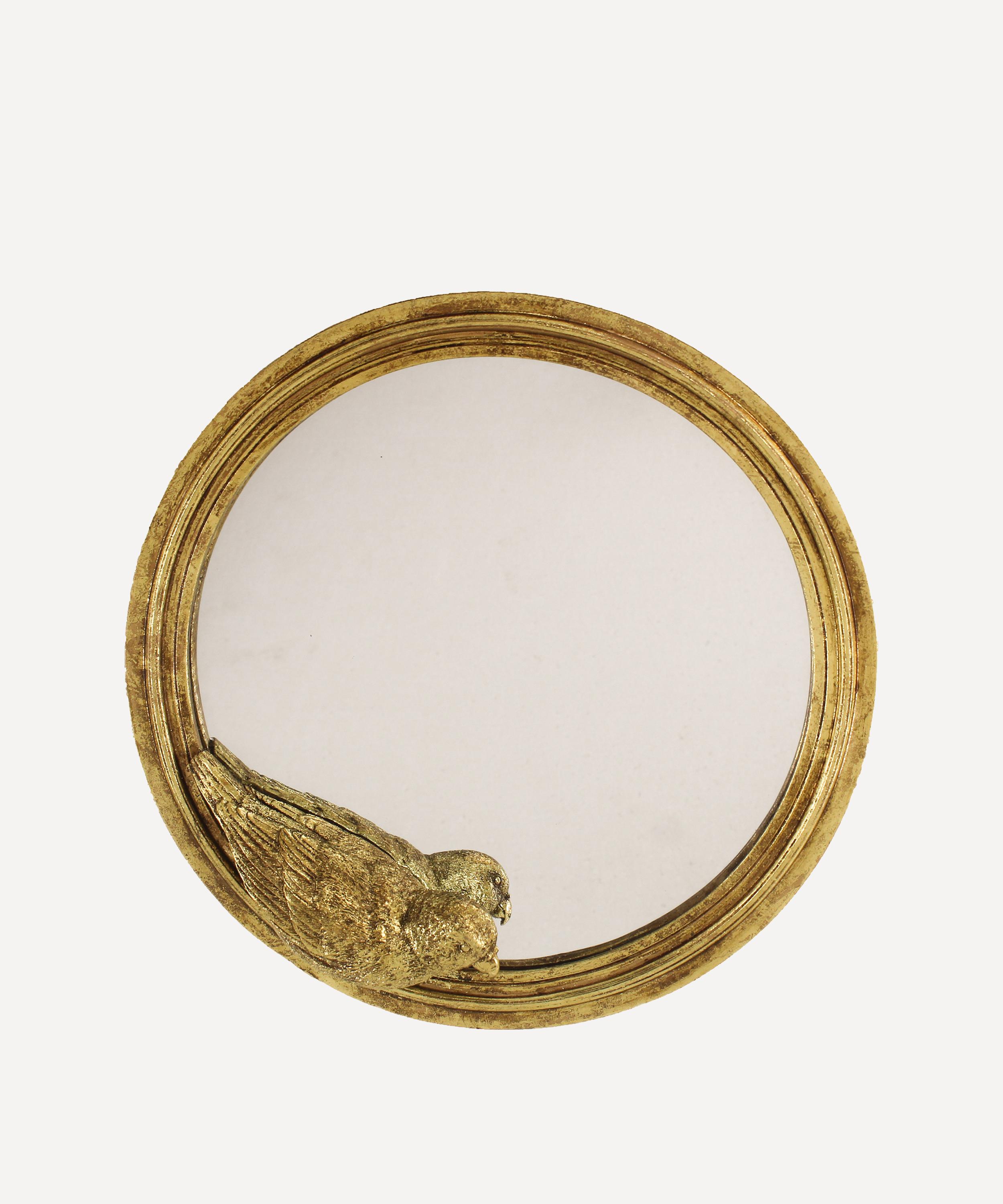 Rockett St George - Gold Parrot Round Wall Mirror image number 0