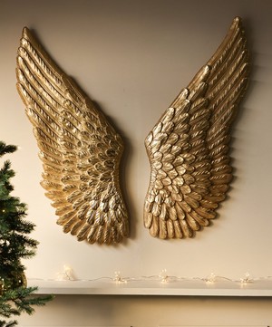 Rockett St George - Gold Angel Wings Wall Art image number 1