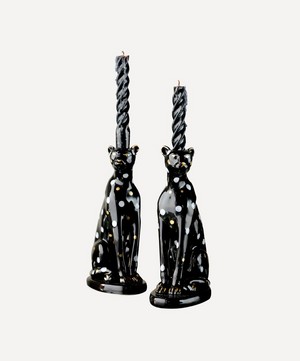 Rockett St George - Leopard Candlestick Holders Set of Two image number 0