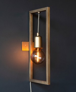 Rockett St George - Brass Effect Hanging Lamp in Frame image number 1