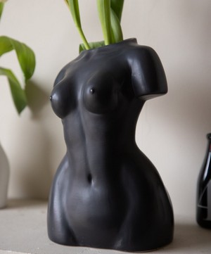Rockett St George - Matte Black Ceramic Female Body Vase image number 1